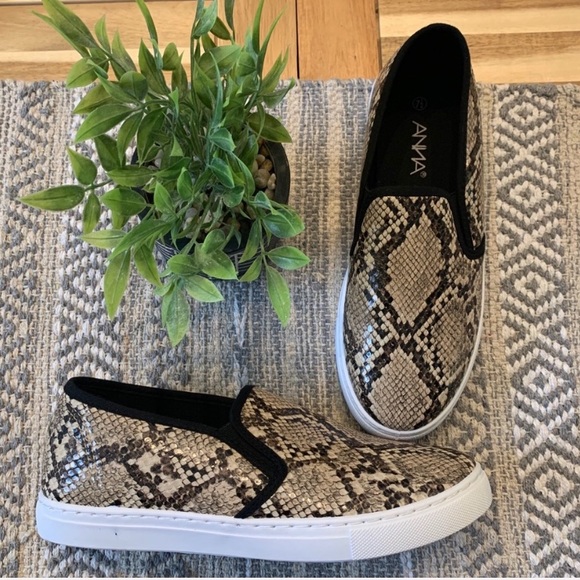 SOLD Snakeskin slip on sneakers - Picture 2 of 7